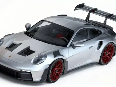 High-Detail GT Track Porsche 911 GT3 RS 2023 3D model