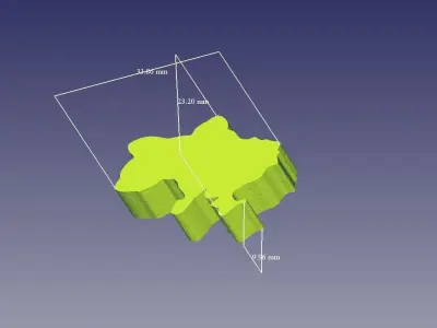 borders of Ukraine Free 3D print model