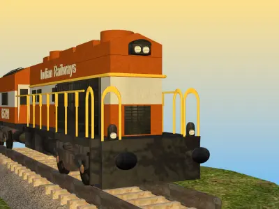Indian Diesel Locomotive 3D Model V2 Free 3D model