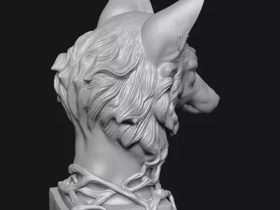 Fox sculpture 3D print model