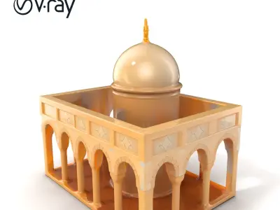 Medina Mosque Architectural model pack Low-poly 3D model