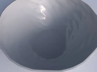 Bowl wide with organic dents 3D print model