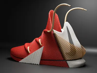 Nike Shoe - Red 3D model
