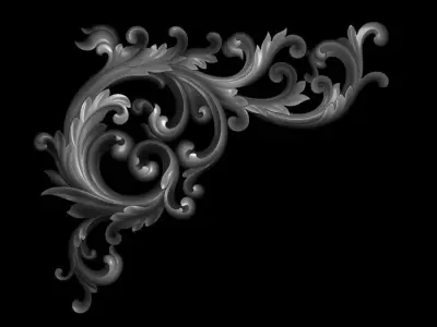 3d model of flowers and leaves 3D print model