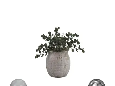 Weathered Handcrafted Terracotta Vase 3D model