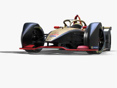 DS Formula E 2020 Low-poly 3D model