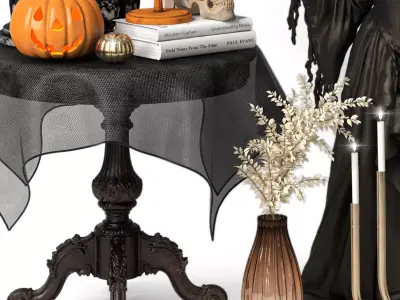 Decoration set for Halloween 03 3D model