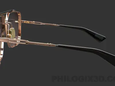 DITA MACH SIX Sunglasses Men Low-poly 3D model