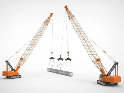 Crane Caisson 3D model