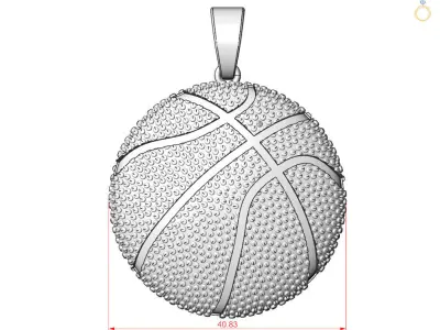 Pendant basketball ball 3D print model
