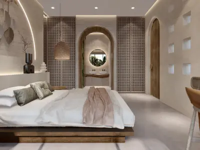 Wabi sabi style modern vacation apartement sketchup design 3D model