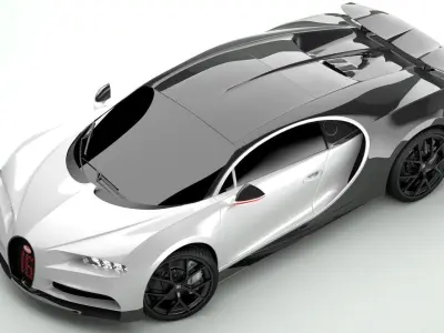 Bugatti Chiron Sport 2021 White Premium  3D model