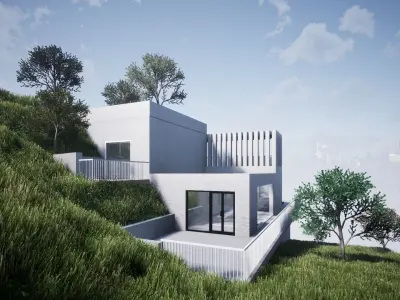 House design hill 3D model