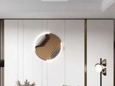 Modern living room 3D model 11