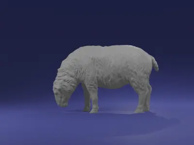 Grazing realistic Sheep for Diorama SLA Printing or decoration 3D print model