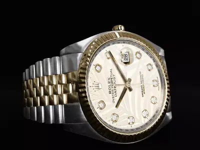 ROLEX Datejust 36 Golden Palm Fluted Jubilee 3D model