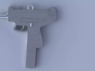 Uzi Pendant Gold Silver Platinum Jewelry Necklace 3D print model