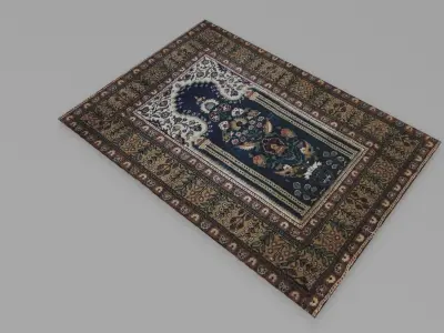 Handmade Prayer Rug Low-poly 3D model