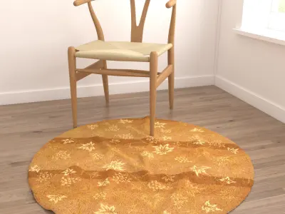 Round Rug Set 196 3D model