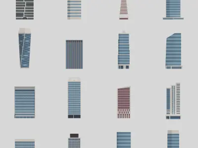 Office pack Low-poly 3D model