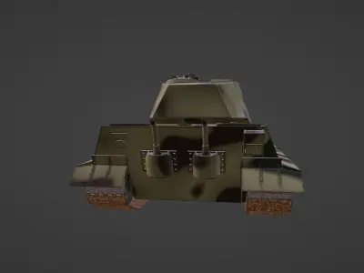 Tiger Tank II Low-poly 3D model