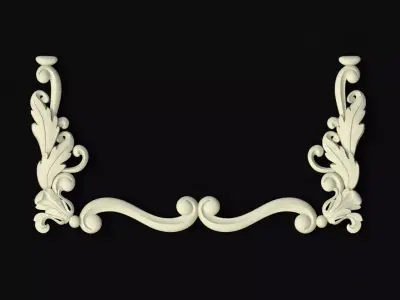 Central decor ornament for furniture 3D model 121