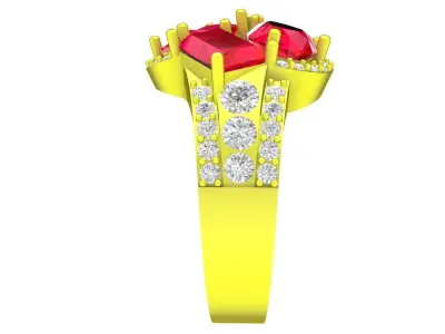 A7101 Luxury Korean Style Fashion Diamond Women Ring 3D print model