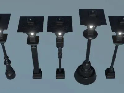 Old Street Light 3D model