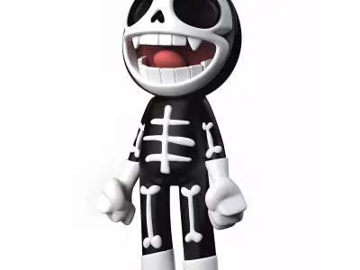 Chibi Skull toy 3D print model