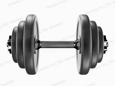 Set of dumbbells for sports 3D model