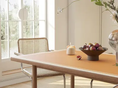 Mid Century interior scene 3D model