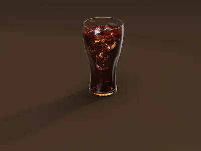 Drink Glass - Coke With Ice 3D model