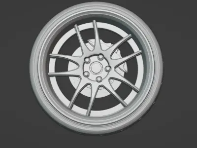 WORK CR2P  scalable and printable rims 3D print model