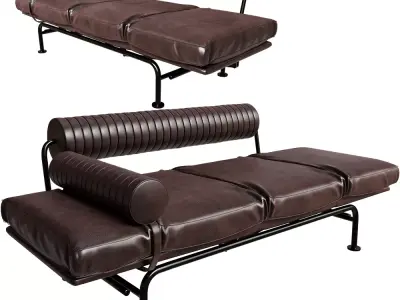 Modern Sofa brown Low-poly 3D model