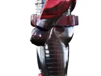 Retro Futuristic Tokusatsu Warrior  3D print model