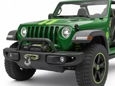 Jeep Wrangler Off Road Concept Low-poly 3D model