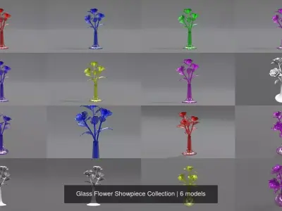 Glass Flower Showpiece Collection