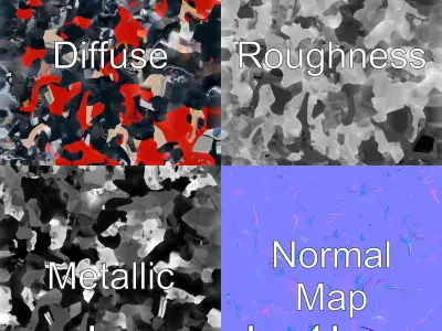 Futuristic Convertible Car Model with Aerodynamic Design Low-poly 3D model