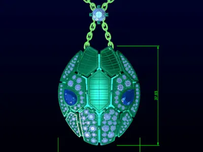 bvlgari snake pendant serpenti Free 3D print model