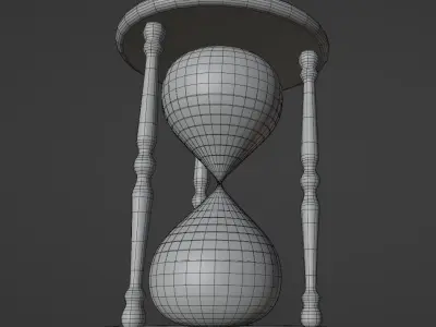 HourGlass01 wooden hourglass with sand inside Free low-poly 3D model