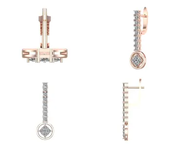 Earrings bi 19 3D print model