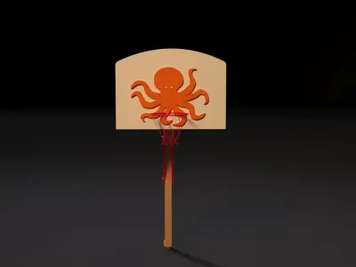 childrens basketball hoop 3D model