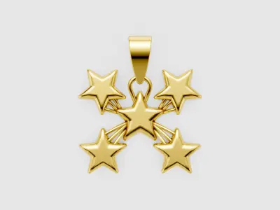 5 Star pendant  3D print model