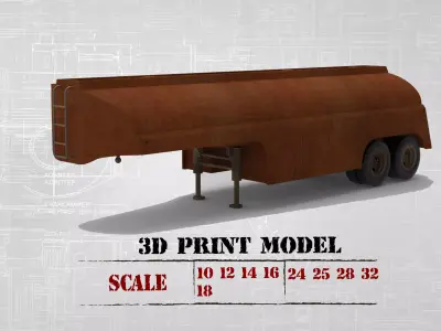  Fuel Tanker trailer for Truck from the movie Duel 3D print model