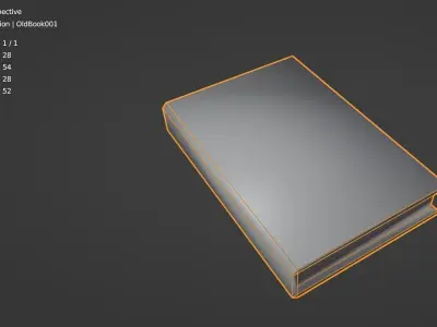 Old Book Medieval Free low-poly 3D model