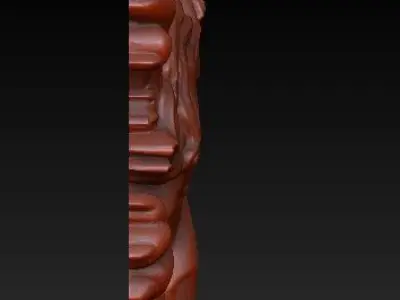 a lion vase made of clay 3D model