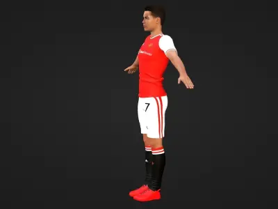 Cristiano Ronaldo - Manchester United Low-poly 3D model