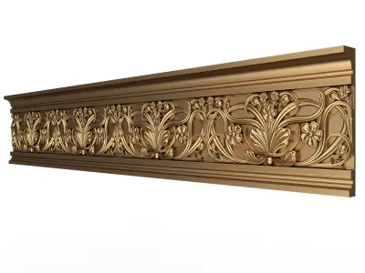 Cornice Decoration Molding 020 Low-poly 3D model