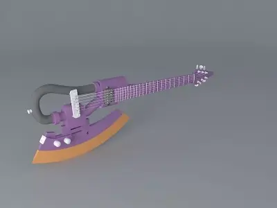 Futuristic Axe guitar Free 3D model