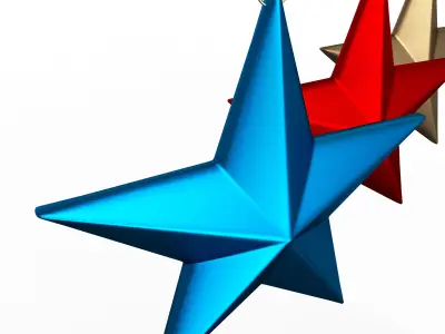 Star Ornament Low-poly 3D model